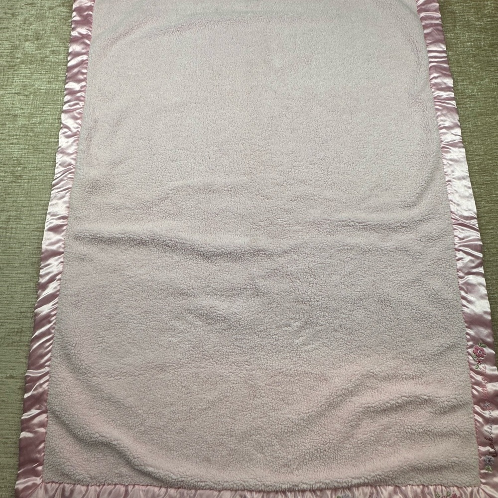 Just Born Pink Satin-Trimmed Blanket lovey